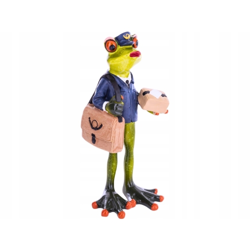 Ozdobna Figurka 16,5 x 8 x 7 cm - Żaba listonoszka Pani listonosz