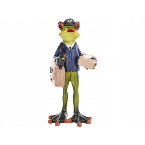 Ozdobna Figurka 16,5 x 8 x 7 cm - Żaba listonoszka Pani listonosz