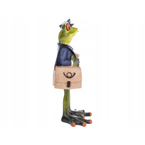 Ozdobna Figurka 16,5 x 8 x 7 cm - Żaba listonoszka Pani listonosz