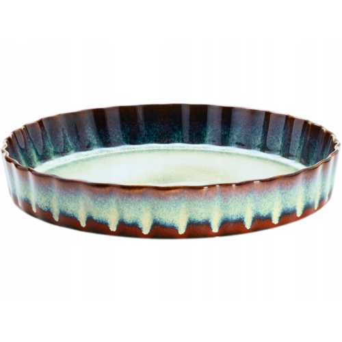 CERAMICZNE Naczynie ŻAROODPORNE do Zapiekania Tarty Ciasta - 26 cm, 1500 ml
