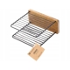 MODERN KITCHEN Czarny Serwetnik 14 x 6 x 12,5 cm - DREWNO KAUCZUKOWE, METAL
