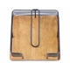 MODERN KITCHEN Czarny Serwetnik 19 x 19 x 7 cm - DREWNO KAUCZUKOWE, METAL