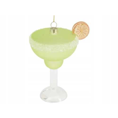 Bombka SZKLANA 9,5 x 12 cm Ozdoba choinkowa - KIELISZEK Z DRINKIEM