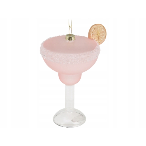 Bombka SZKLANA 9,5 x 12 cm Ozdoba choinkowa - KIELISZEK Z DRINKIEM