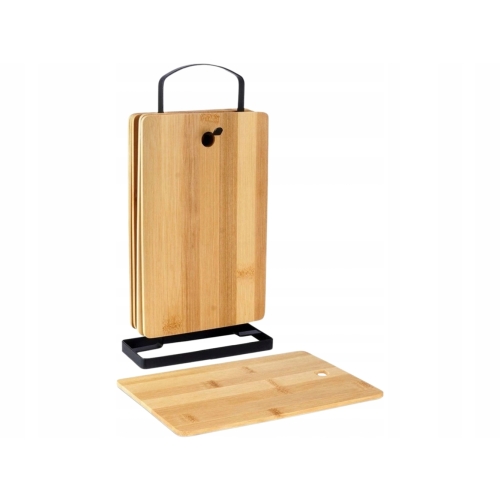 Deski ŚNIADANIOWE Na stojaku Do podawania Krojenia - 6 szt BAMBUS 22x14 cm