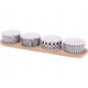 PORCELANOWE Miseczki 125 ml 4 sztuki na TACY - Do Dipów Sosów Przekąsek