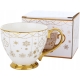 Porcelanowy Kubek Filiżanka do KAWY HERBATY 380 ml, 11 x 9 cm - BIAŁY