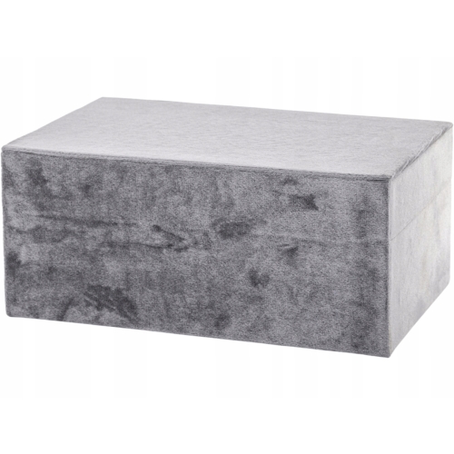 Szkatułka Kuferek Organizer na Biżuterię 9,5 x 21 x 14 cm - SZARY