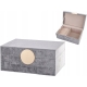 Szkatułka Kuferek Organizer na Biżuterię 9,5 x 21 x 14 cm - SZARY