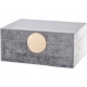 Szkatułka Kuferek Organizer na Biżuterię 9,5 x 21 x 14 cm - SZARY
