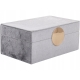 Szkatułka Kuferek Organizer na Biżuterię 9,5 x 21 x 14 cm - SZARY