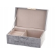Szkatułka Kuferek Organizer na Biżuterię 9,5 x 21 x 14 cm - SZARY