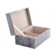 Szkatułka Kuferek Organizer na Biżuterię 9,5 x 21 x 14 cm - SZARY