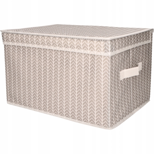 Tekstylne PUDEŁKO ORGANIZER 60 x 40 x 30 cm z pokrywką - do SZAFY GARDEROBY
