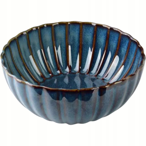 EVIE DARK Porcelanowy Talerz DO ZUPY miska DO SAŁATEK - 650 ml, 16,7x6,7 cm