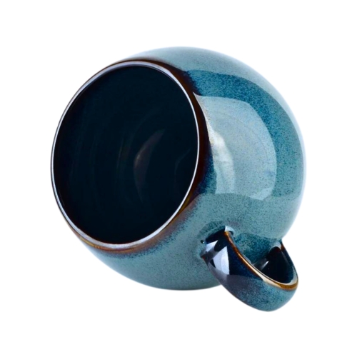LOTTA DARK Porcelanowy Kubek Baryłka do KAWY HERBATY GRZAŃCA - 450 ml