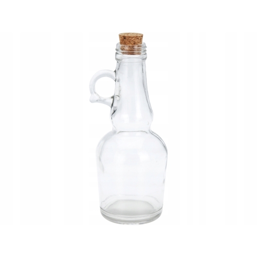 BUTELKA 250 ml z uchem i korkiem - Do NALEWEK, Dozownik na OLIWĘ lub OCET
