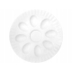 BIAŁY PORCELANOWY Okrągły Półmisek Patera Talerz 21,5 x 2,5 cm - NA ŚLIMAKI