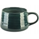 NATURE Ceramiczny Kubek Filiżanka do KAWY HERBATY 420 ml - CIEMNOZIELONY