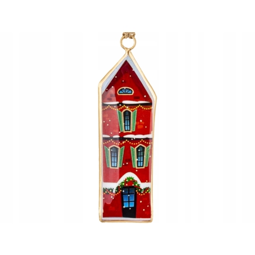 Zawieszka na choinkę 11 x 3,5 x 0,5 cm Ozdoba świąteczna - DOM KAMIENICA
