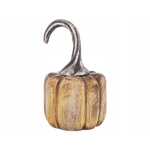 Ozdobna Dekoracyjna figurka DYNIA 14 x 8,5 x 8,5 cm - DREWNO MANGO, METAL
