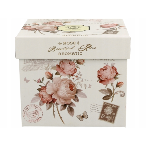 PORCELANOWY Kubek baryłka 430 ml z Zaparzaczem do HERBATY ZIÓŁ - SECESJA