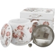 PORCELANOWY Kubek baryłka 430 ml z Zaparzaczem do HERBATY ZIÓŁ - SECESJA
