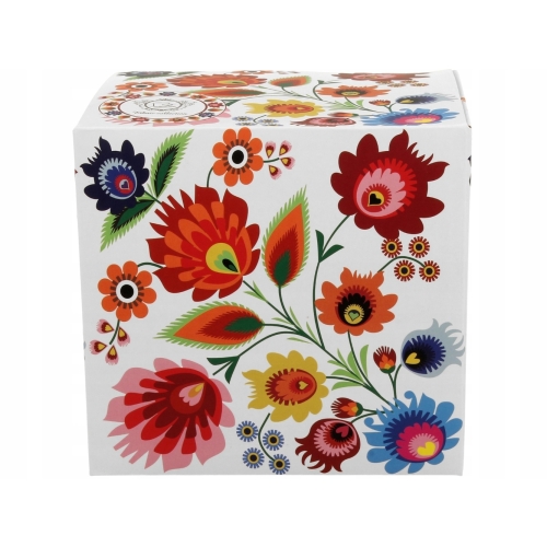 PORCELANOWY Kubek baryłka 430 ml z Zaparzaczem do HERBATY ZIÓŁ - ŁOWICZ