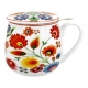 PORCELANOWY Kubek baryłka 430 ml z Zaparzaczem do HERBATY ZIÓŁ - ŁOWICZ