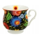 PORCELANOWY Kubek RETRO 470 ml, 10 x 9 cm do KAWY HERBATY - ETNIC