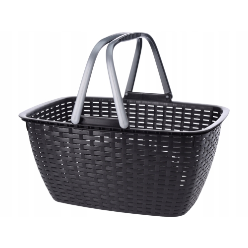 Pojemny Plastikowy Mocny KOSZYK na Zakupy Grzyby Piknik - 43 x 30 x 21,5 cm