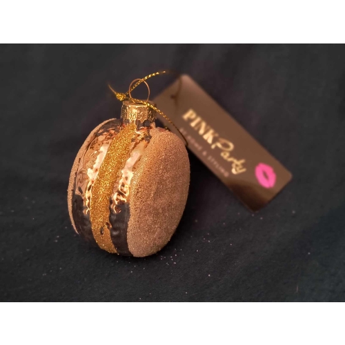 Bombki SZKLANE 6 sztuk 5,8x4,1x6,5 cm Ozdoby choinkowe - CIASTKA MAKARONIKI