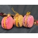 Bombki SZKLANE 6 sztuk 5,8x4,1x6,5 cm Ozdoby choinkowe - CIASTKA MAKARONIKI