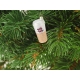 Bombka SZKLANA 5 x 5 x 10 cm Ozdoba choinkowa - ZŁOTY MILKSHAKE