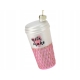 Bombka SZKLANA 5 x 5 x 10 cm Ozdoba choinkowa - RÓŻOWY MILKSHAKE