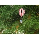 Bombka SZKLANA 7 x 7 x 16 cm Ozdoba choinkowa - BALON Z BAŁWANKIEM