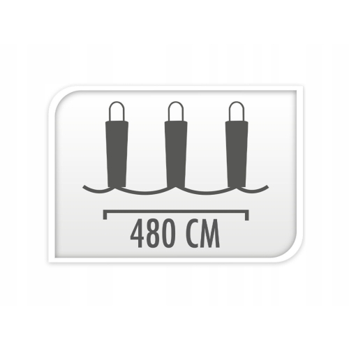 GIRLANDA Lampki Świąteczne na druciku 480 białe ciepłe microLED - 4,8 m