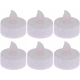 Świeczka LED Tealight Wkład do zniczy BIAŁY BROKAT 3,8x4 cm - Zestaw 6 szt