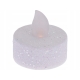 Świeczka LED Tealight Wkład do zniczy BIAŁY BROKAT 3,8x4 cm - Zestaw 6 szt