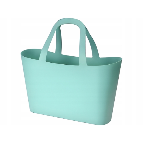 Pojemna Torba Kosz Koszyk na Zakupy na Plażę - 51 x 26 x 52 cm - MIĘTOWY