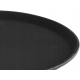 Okrągła ANTYPOŚLIZGOWA Taca kelnerska z tworzywa 35,5 x 2 cm - CZARNA
