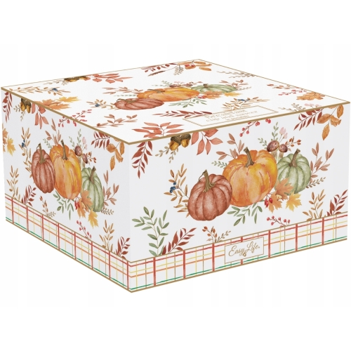 EASY LIFE Porcelanowa filiżanka 370 ml ze spodkiem - JESIENNE DYNIE