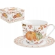 EASY LIFE Porcelanowa filiżanka 370 ml ze spodkiem - JESIENNE DYNIE