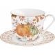 EASY LIFE Porcelanowa filiżanka 370 ml ze spodkiem - JESIENNE DYNIE