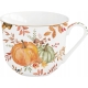 EASY LIFE Porcelanowa filiżanka 370 ml ze spodkiem - JESIENNE DYNIE
