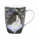 Porcelanowy Kubek z Zaparzaczem i Pokrywką do HERBATY ZIÓŁ 450 ml - KOT