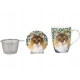 Porcelanowy Kubek z Zaparzaczem i Pokrywką do HERBATY ZIÓŁ 450 ml - KOT