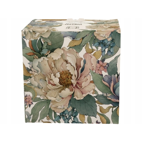 Porcelanowy Kubek 500 ml z Zaparzaczem do HERBATY ZIÓŁ - PEONY WHITE
