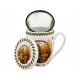 Porcelanowy Kubek 360 ml z Zaparzaczem do HERBATY ZIÓŁ - KWIATY POLNE