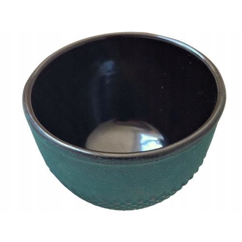 ZIELONY ŻELIWNY Czajnik 1,5 l Z zaparzaczem + 4 Czarki 150 ml + Podstawka